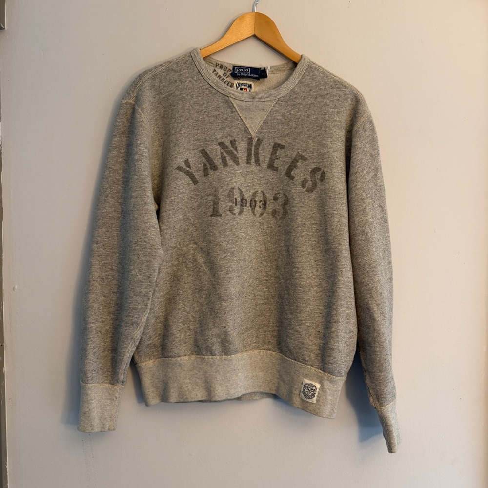 Polo Ralph Lauren x MLB NY Yankees 1903 Cooperstown Sweatshirt Mens M Gray